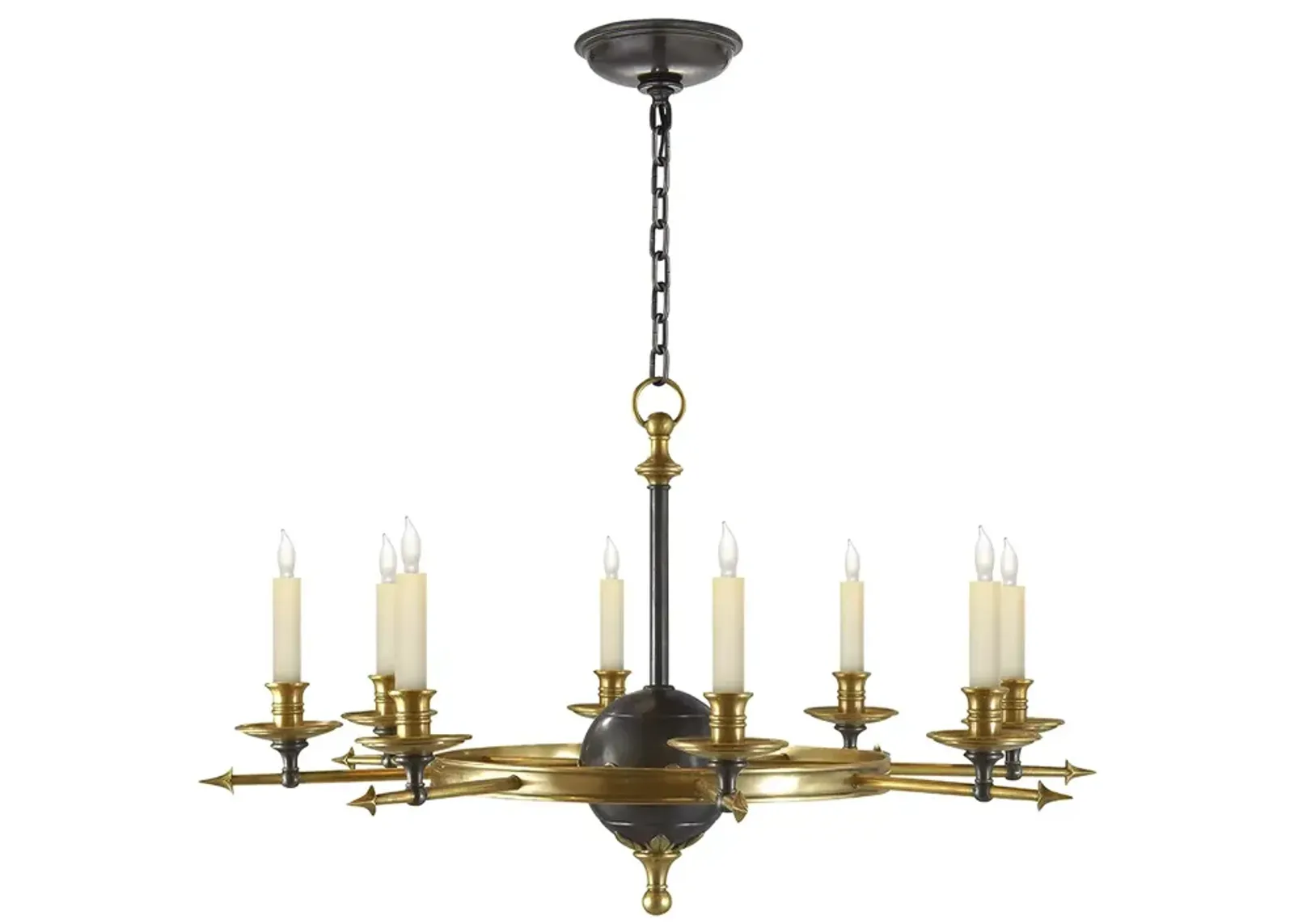 Chapman & Myers Leaf and Arrow Large Chandelier