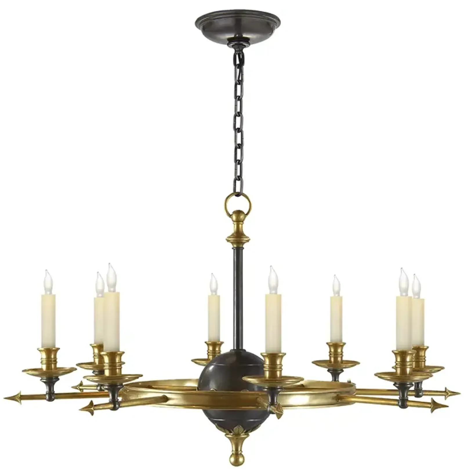 Chapman & Myers Leaf and Arrow Large Chandelier