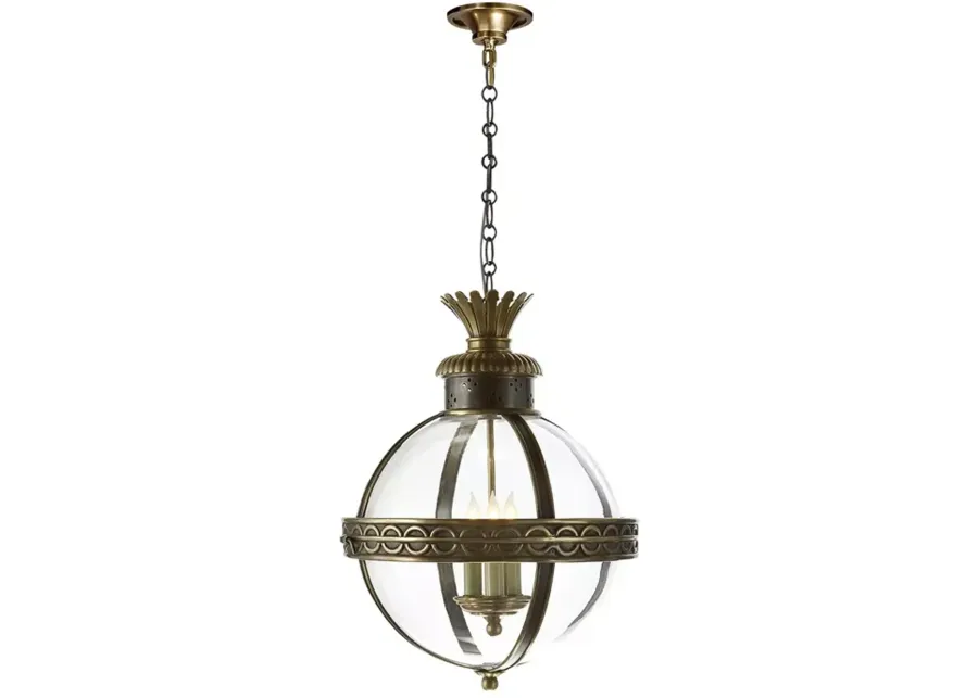 Chapman & Myers Crown Top Banded Globe Lantern