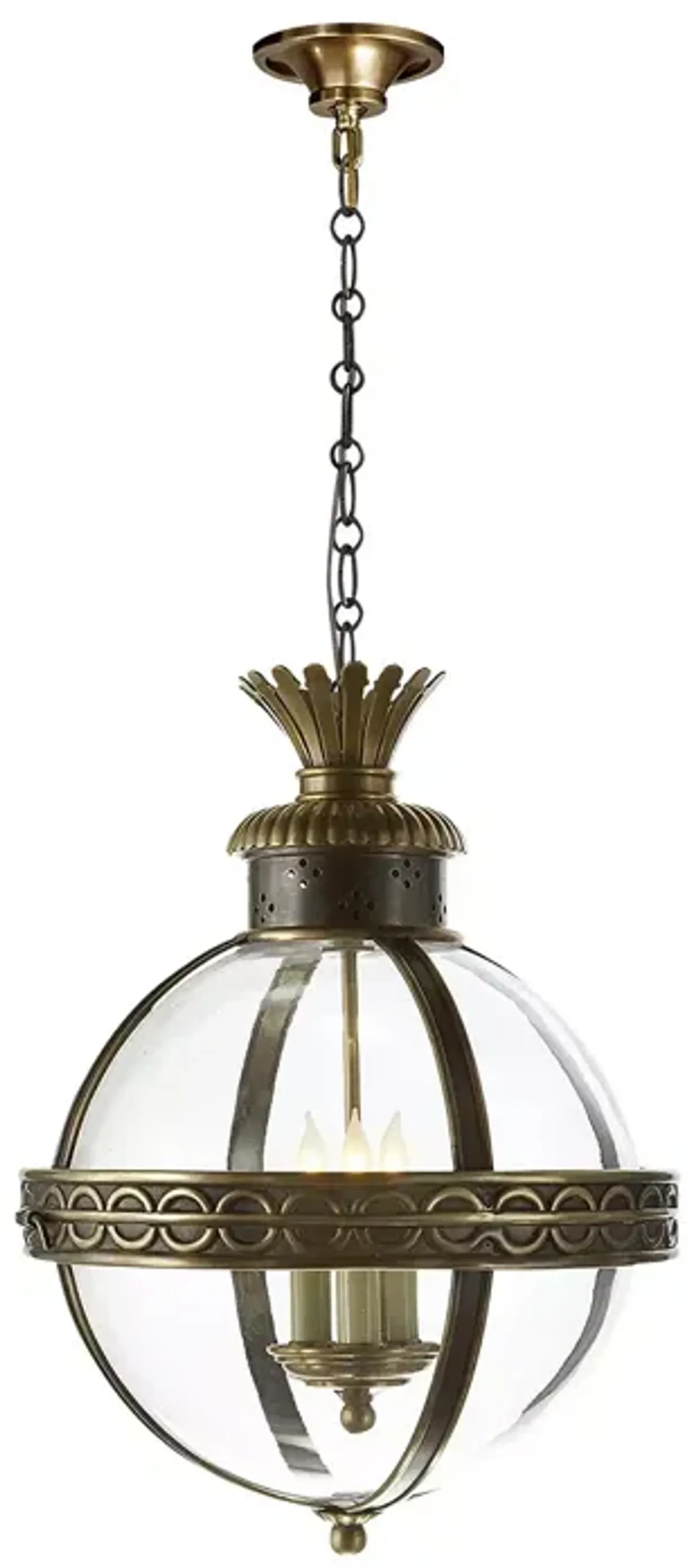 Chapman & Myers Crown Top Banded Globe Lantern