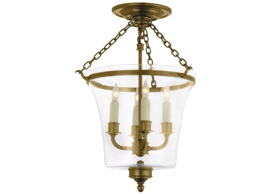 Chapman & Myers Sussex Semi-Flush Bell Jar Lantern