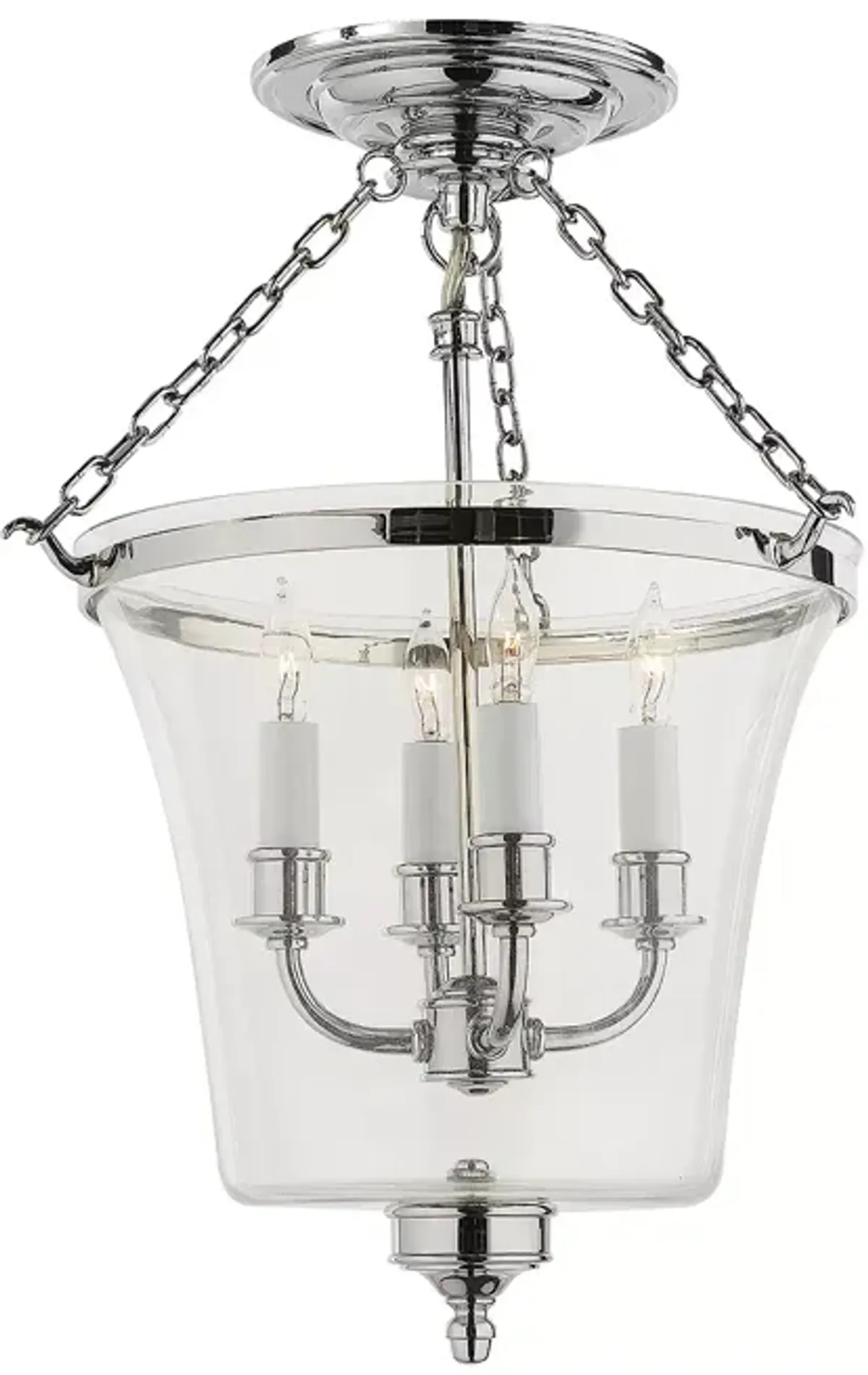 Chapman & Myers Sussex Semi-Flush Bell Jar Lantern