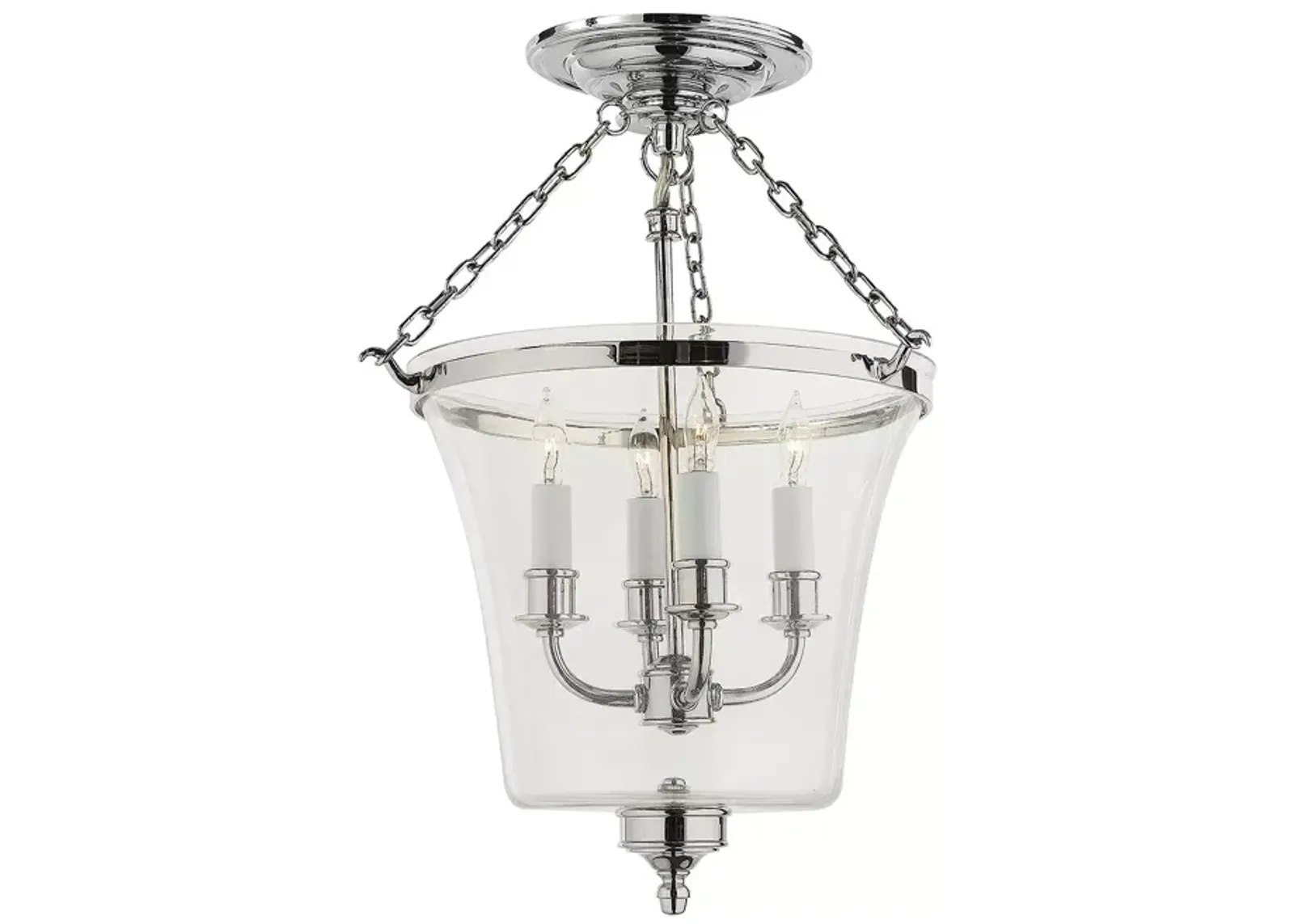 Chapman & Myers Sussex Semi-Flush Bell Jar Lantern