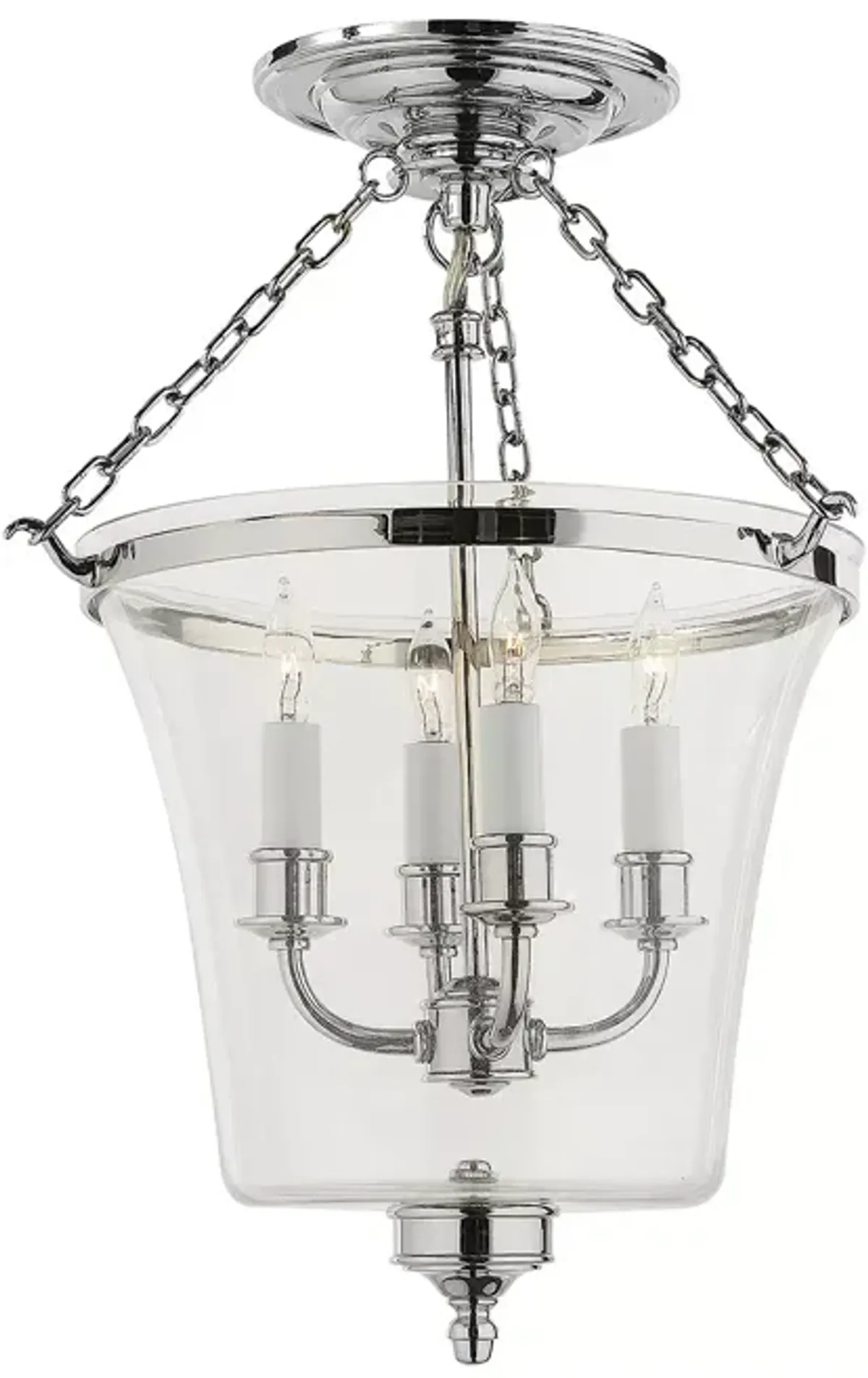 Chapman & Myers Sussex Semi-Flush Bell Jar Lantern