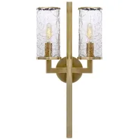 Kelly Wearstler Liaison Double Sconce with Crackle Glass