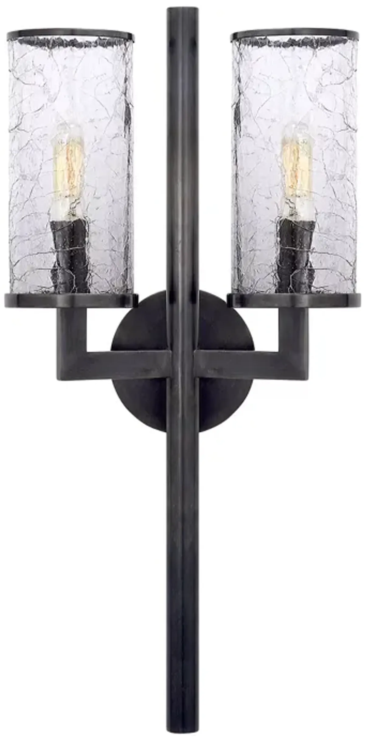 Kelly Wearstler Liaison Double Sconce with Crackle Glass