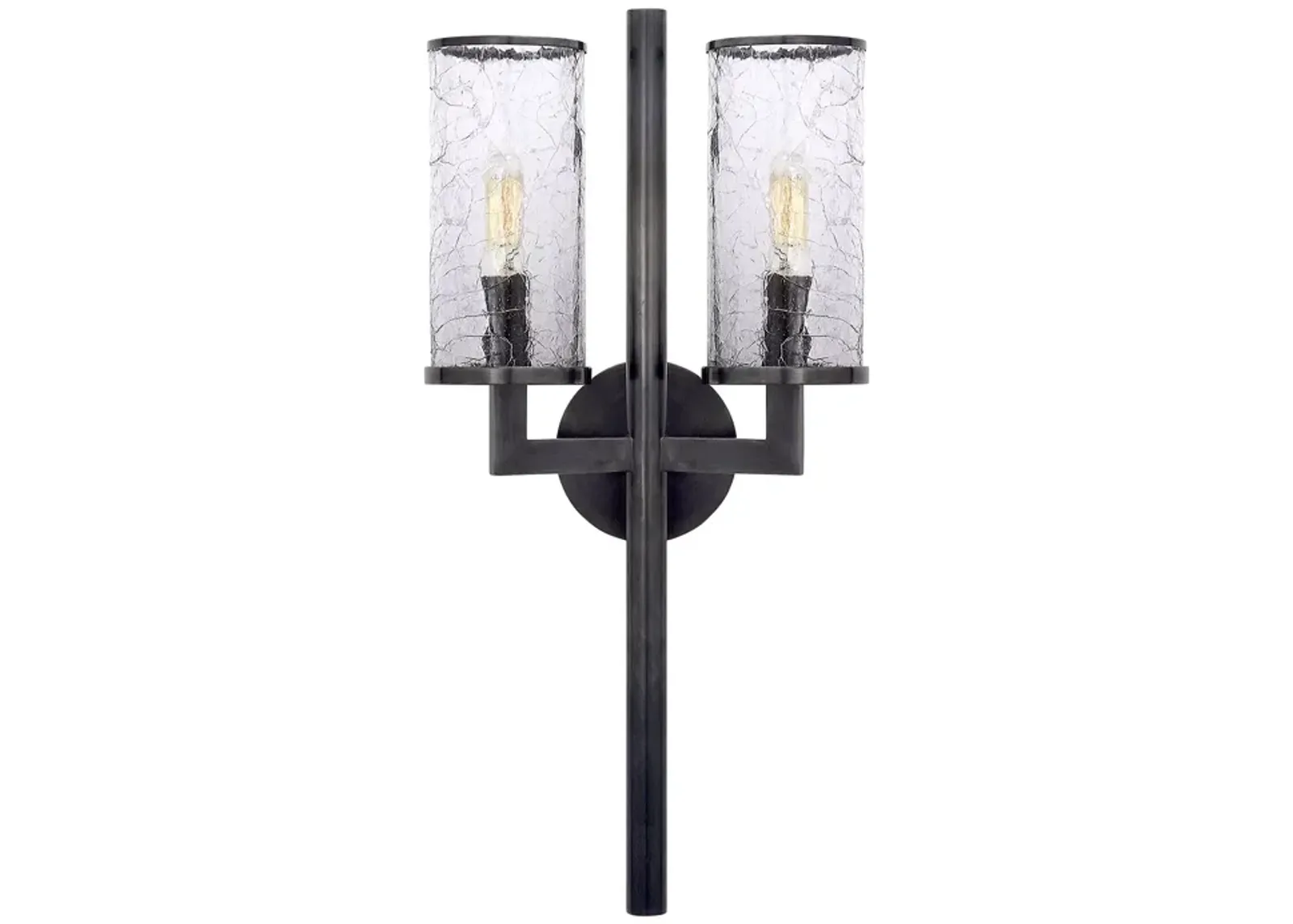 Kelly Wearstler Liaison Double Sconce with Crackle Glass