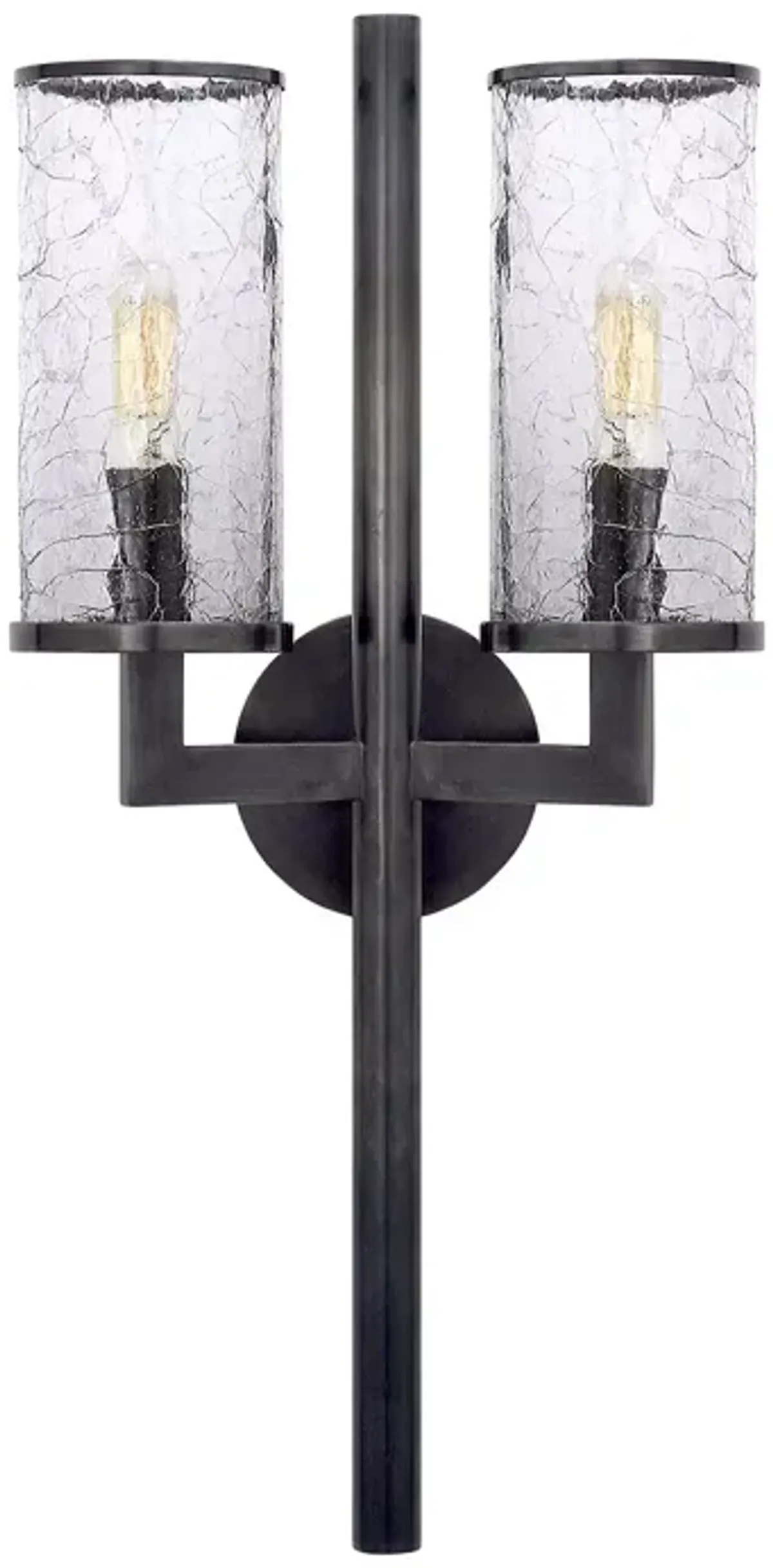 Kelly Wearstler Liaison Double Sconce with Crackle Glass