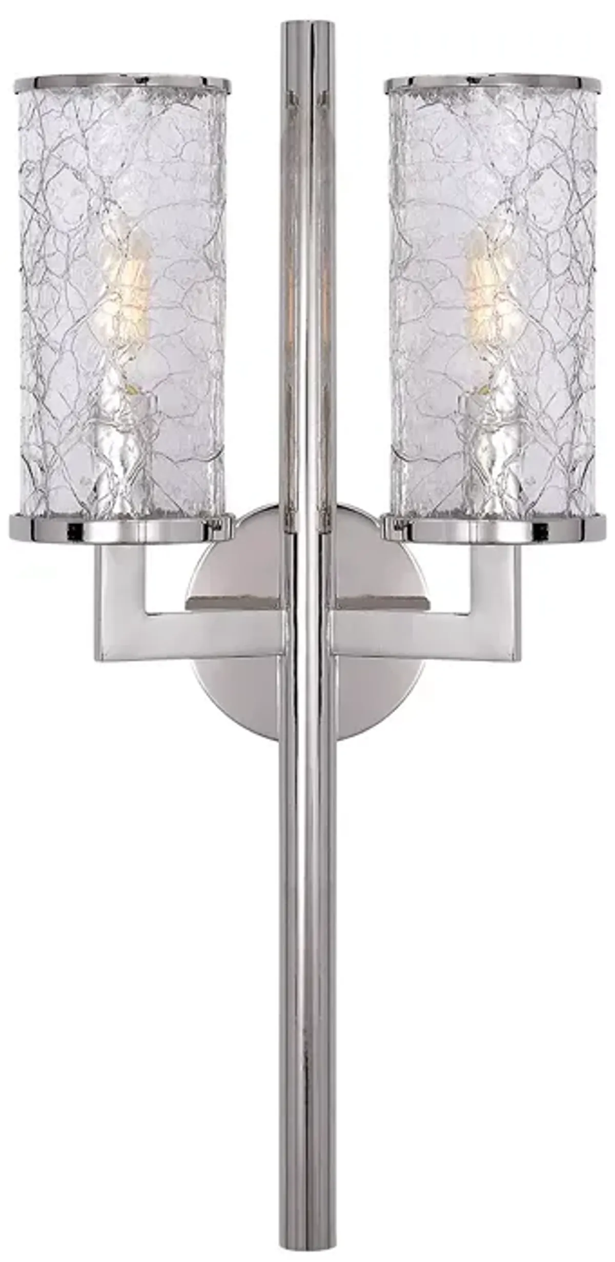 Kelly Wearstler Liaison Double Sconce with Crackle Glass