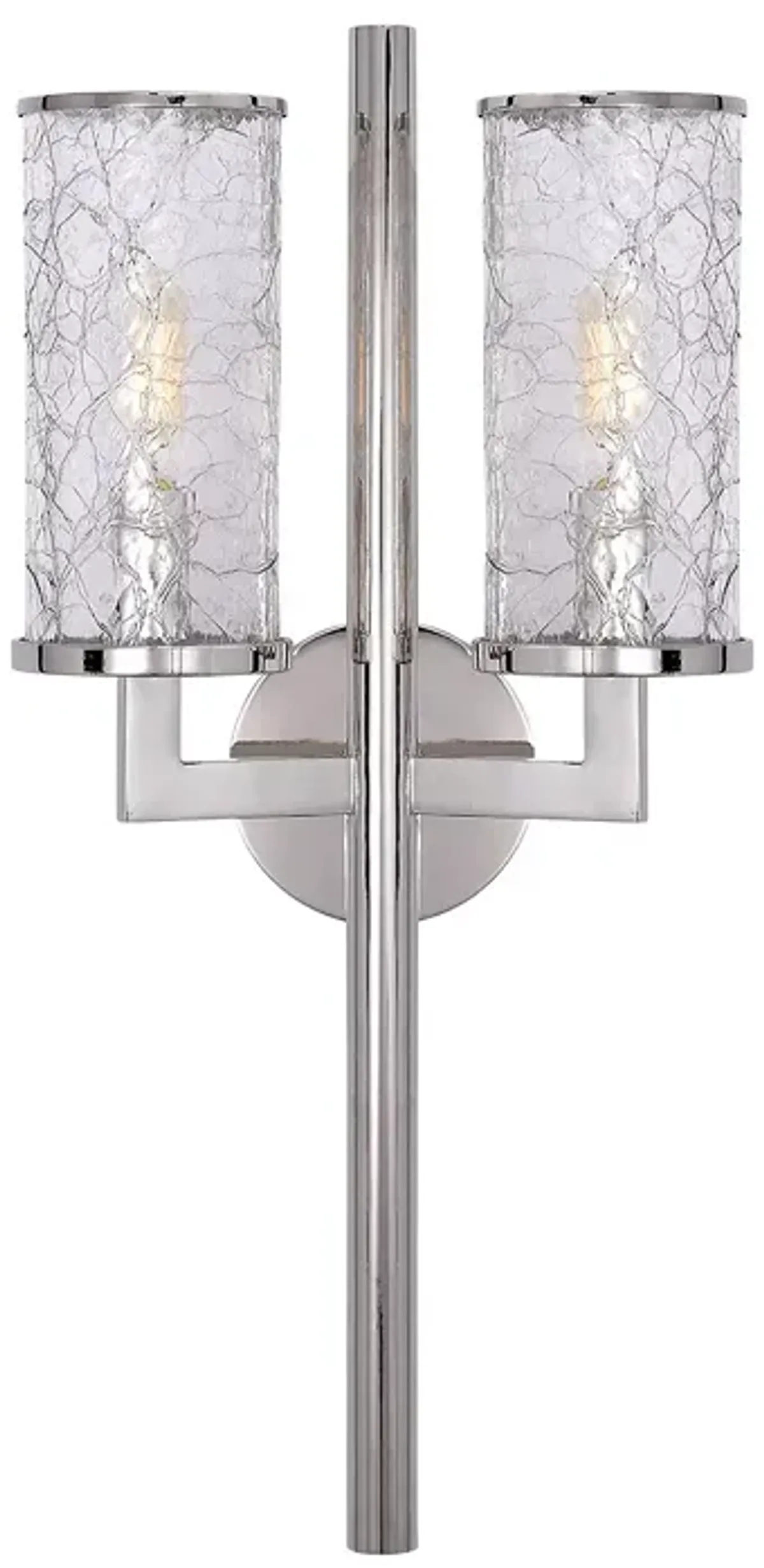 Kelly Wearstler Liaison Double Sconce with Crackle Glass