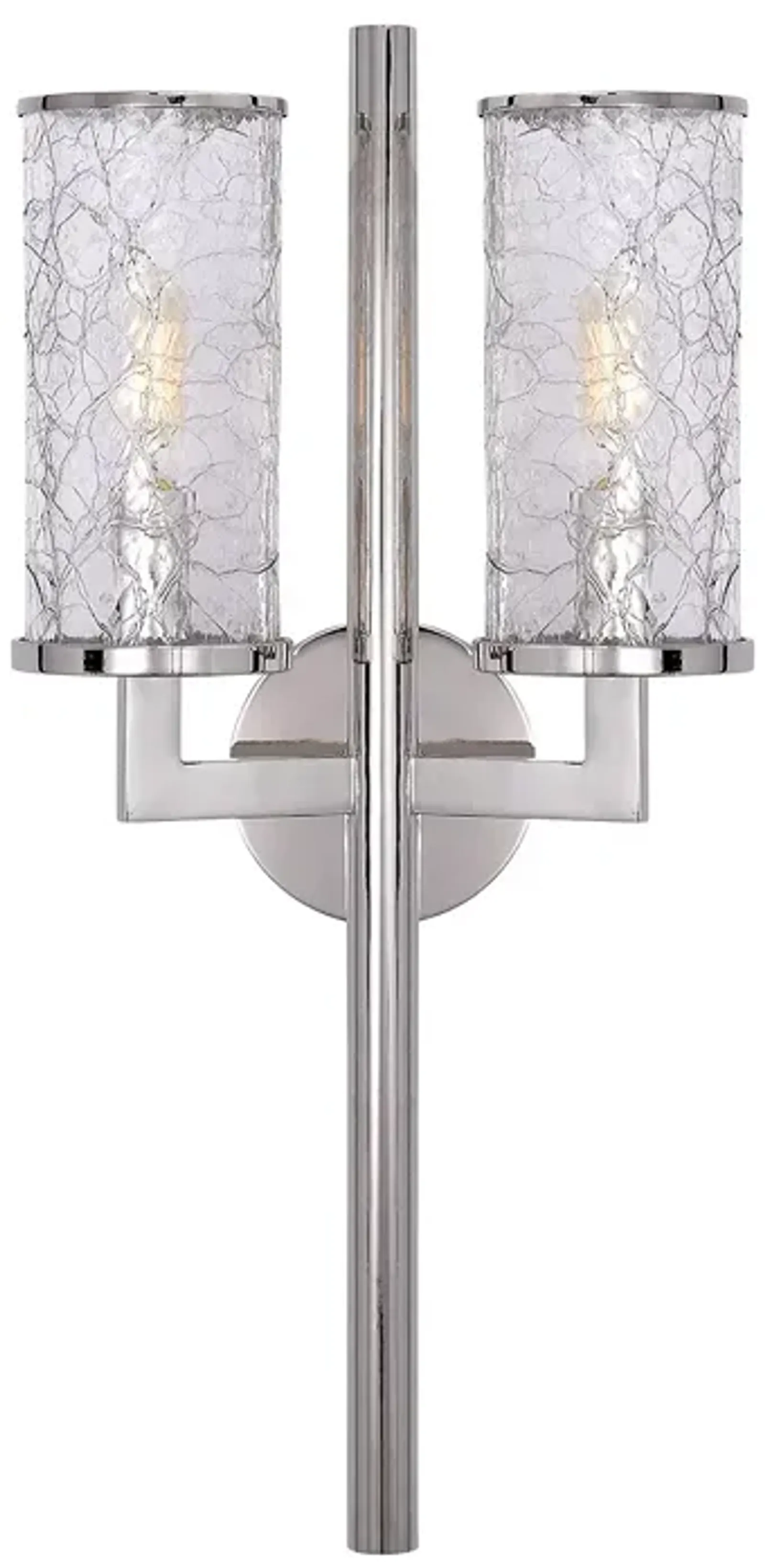 Kelly Wearstler Liaison Double Sconce with Crackle Glass