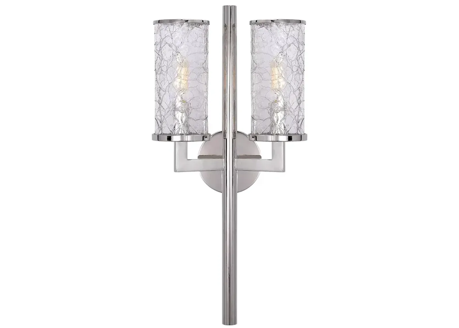 Kelly Wearstler Liaison Double Sconce with Crackle Glass