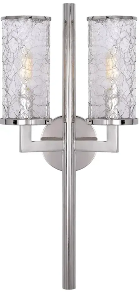 Kelly Wearstler Liaison Double Sconce with Crackle Glass