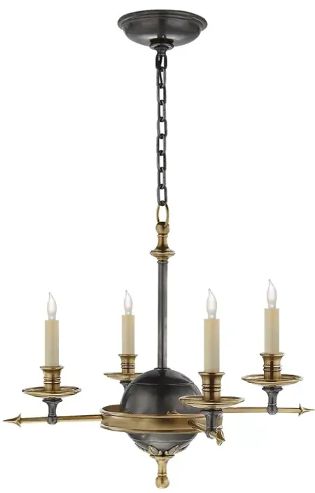 Chapman & Myers Leaf and Arrow Small Chandelier