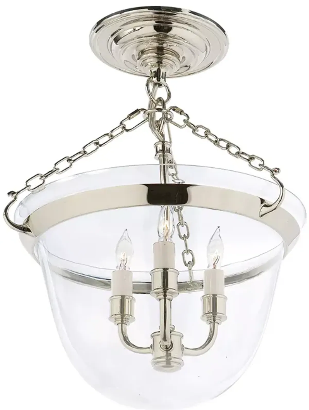 Chapman & Myers Country Semi-Flush Bell Jar Lantern