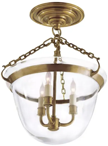 Chapman & Myers Country Semi-Flush Bell Jar Lantern