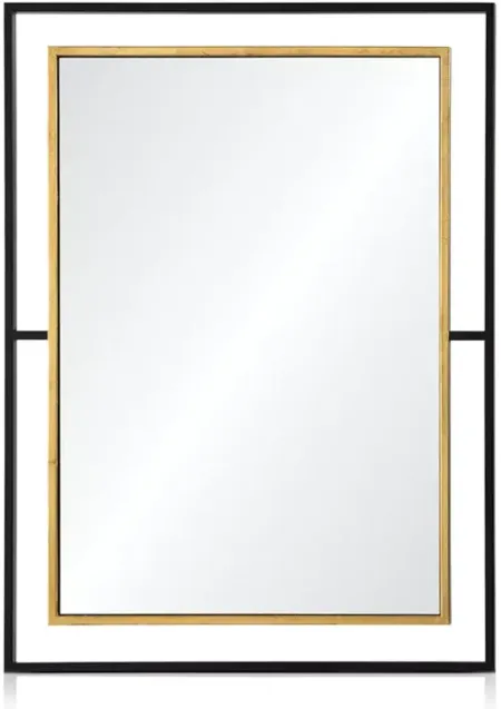 Ren-Wil Gray Mirror In Black & Gold