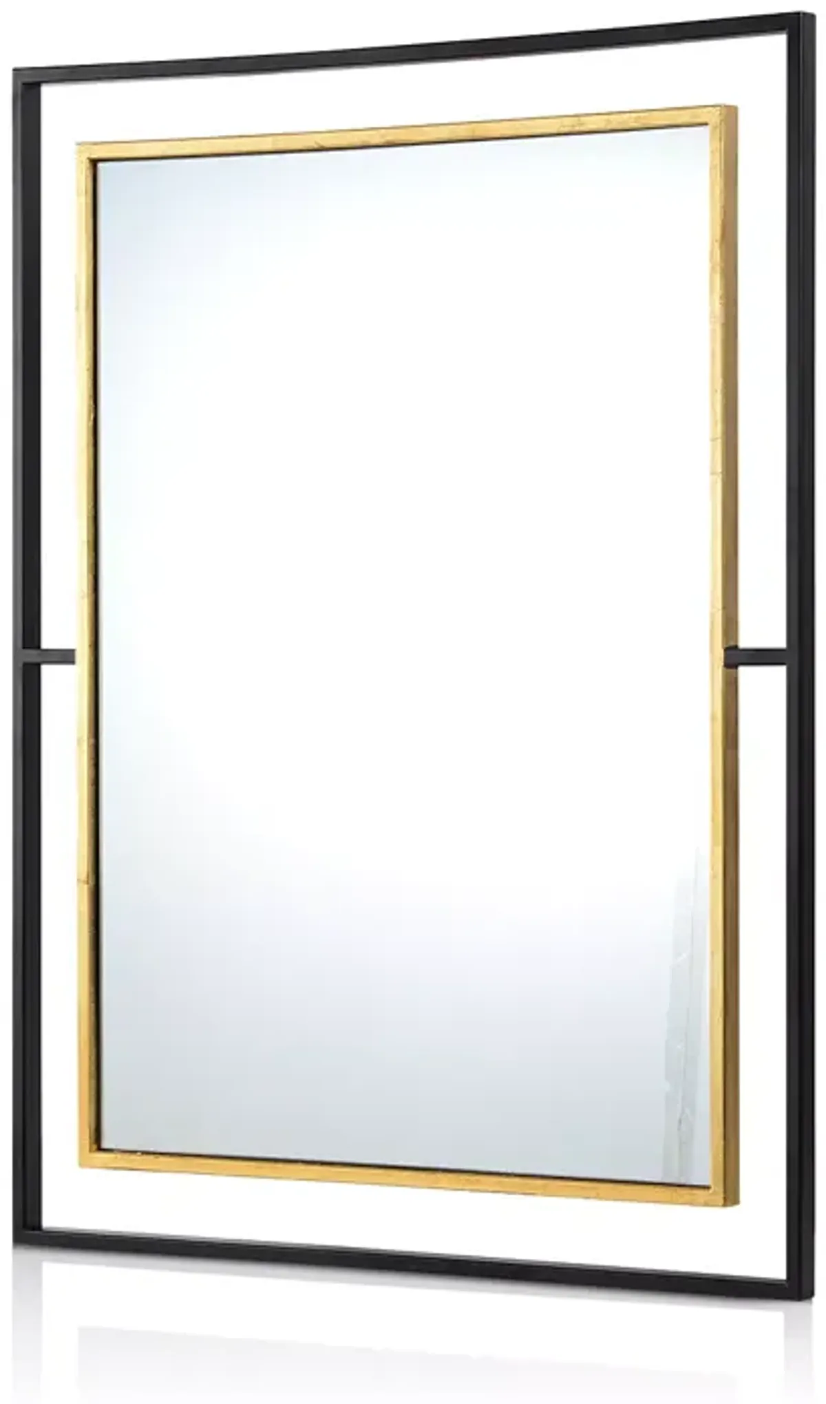 Ren-Wil Gray Mirror In Black & Gold