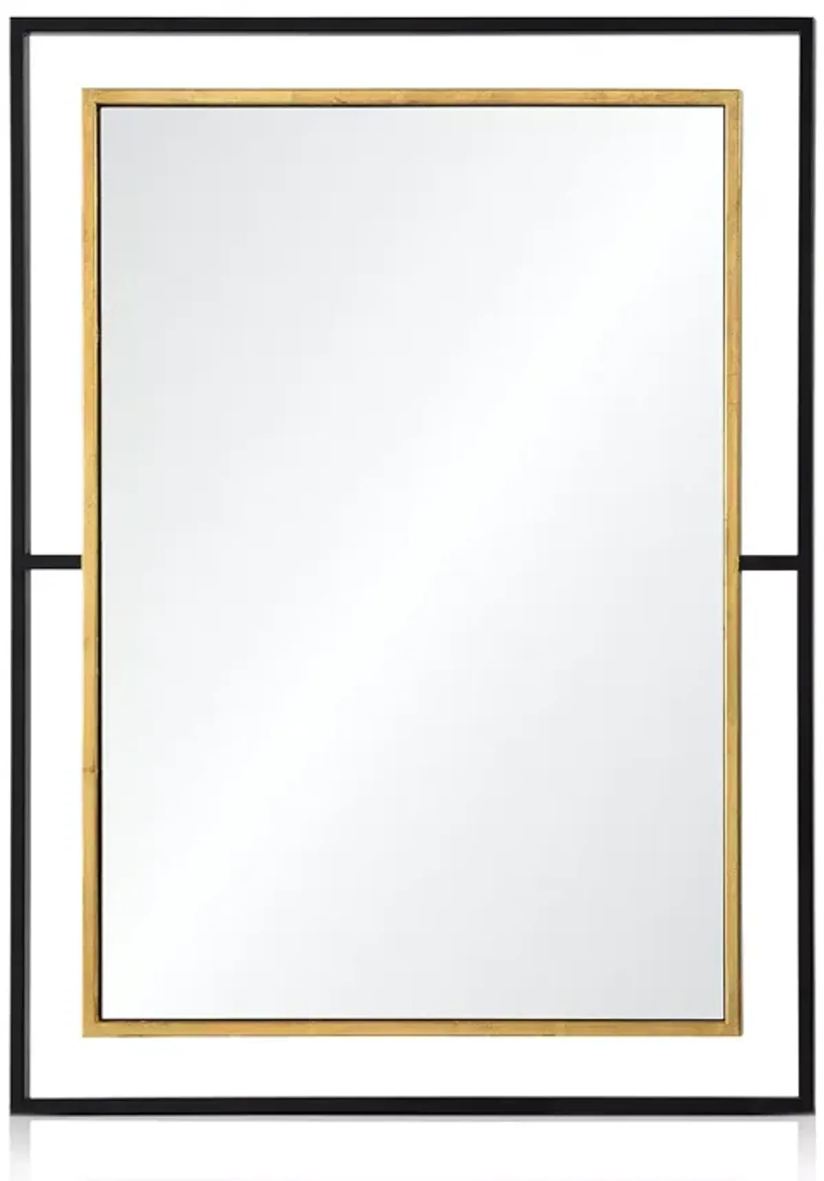 Ren-Wil Gray Mirror In Black & Gold