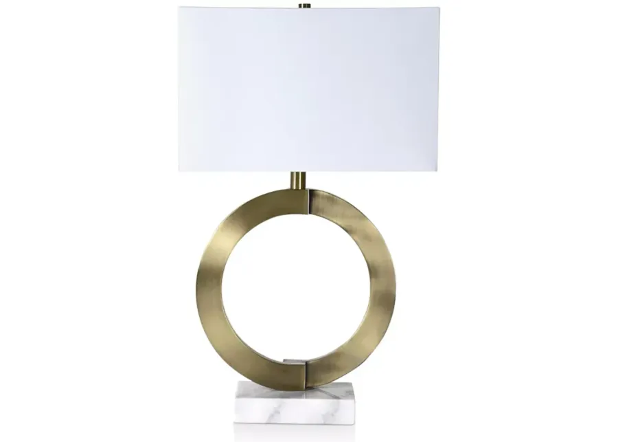 Ren-Wil Skyler Brass & Marble Table Lamp