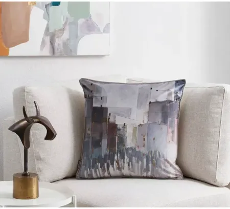 Ren-Wil Malaga Abstract City Scene Decorative Pillow, 20" x 20"