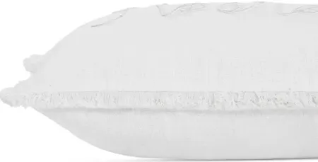 Ren-Wil Alivia White/Ivory Decorative Pillow, 25" x 15"