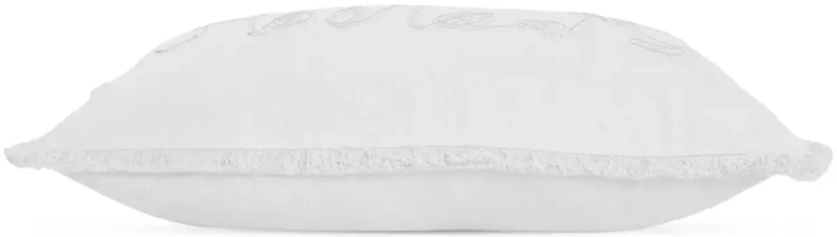 Ren-Wil Alivia White/Ivory Decorative Pillow, 25" x 15"