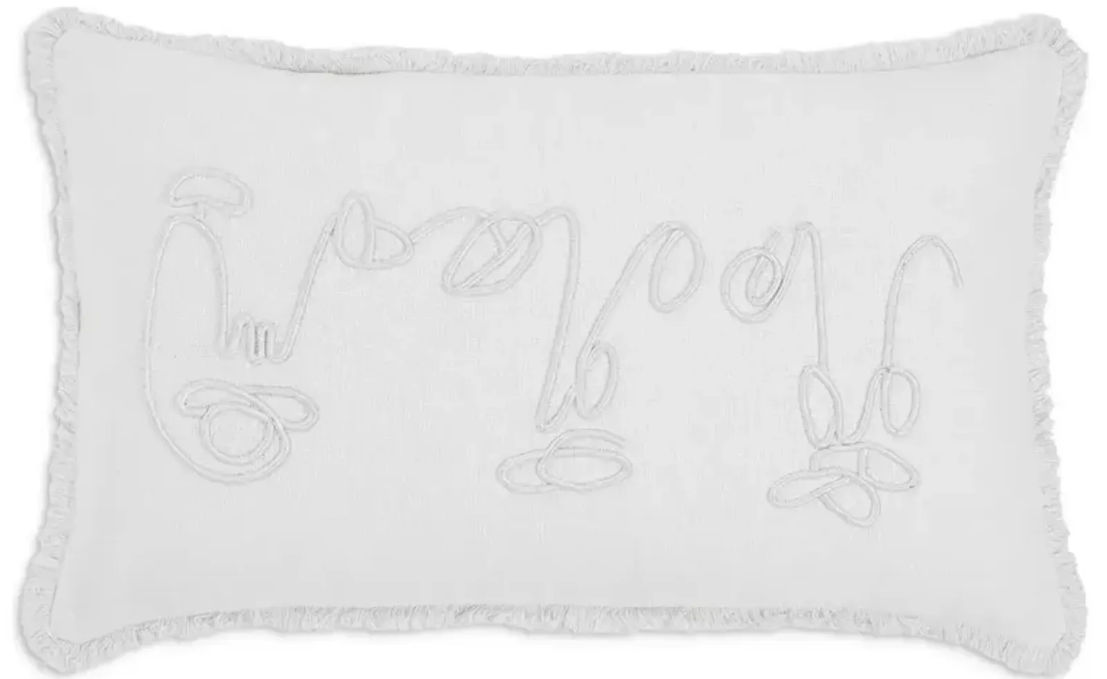 Ren-Wil Alivia White/Ivory Decorative Pillow, 25" x 15"