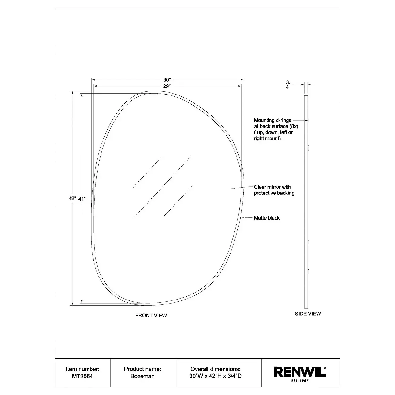 Ren-Wil Bozeman Mirror