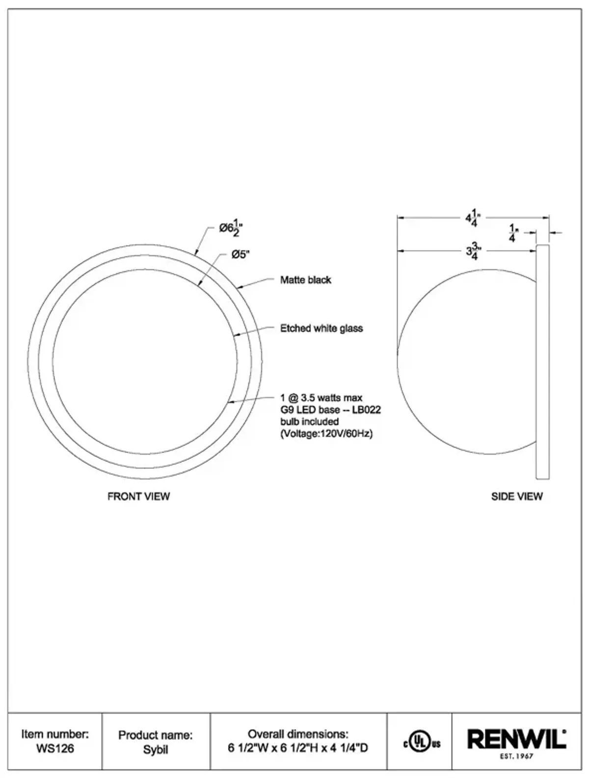 Ren-Wil Sybil Wall Sconce