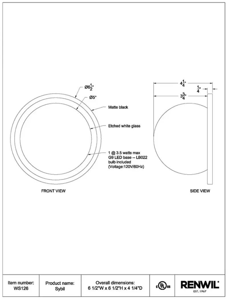 Ren-Wil Sybil Wall Sconce