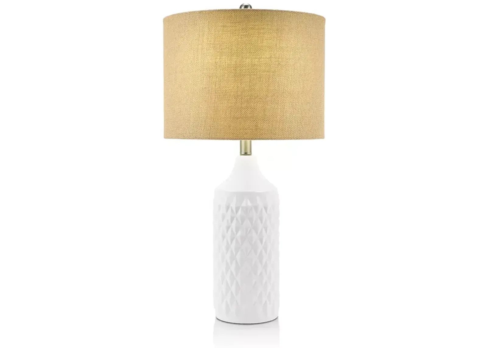 Cresswell Cassie 26" Quilted-Ceramic Lamp  