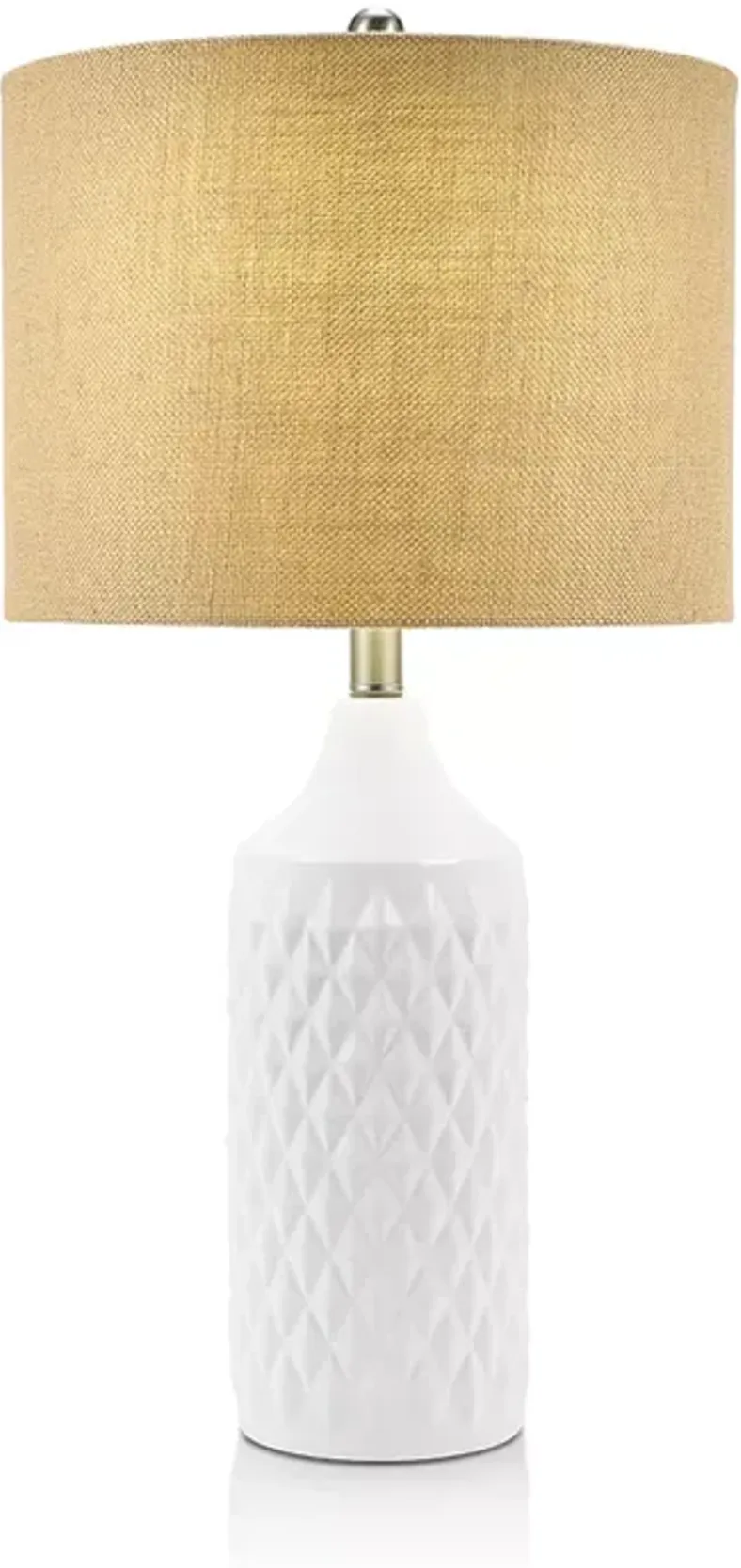 Cresswell Cassie 26" Quilted-Ceramic Lamp  