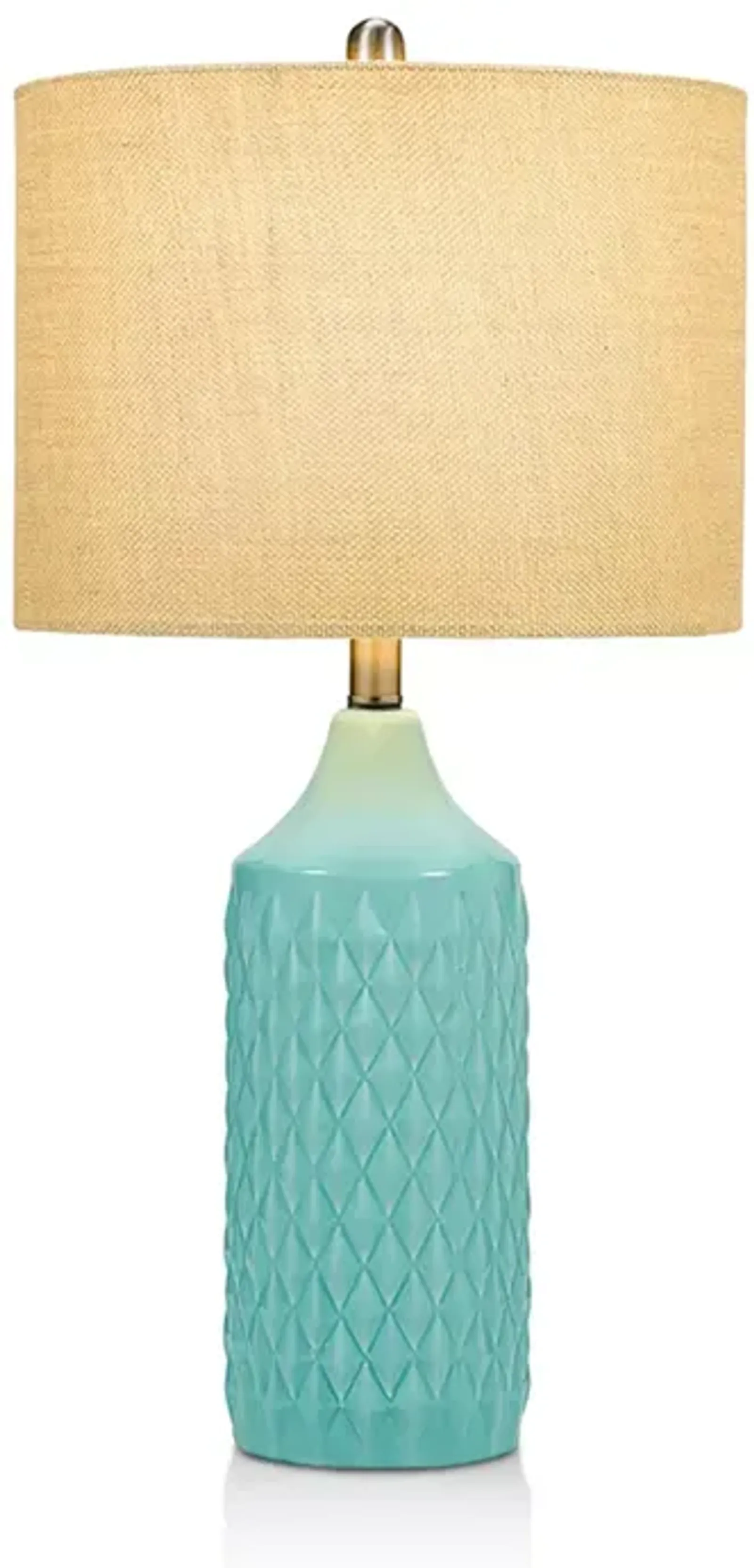 Cresswell Cassie 26" Quilted-Ceramic Lamp  