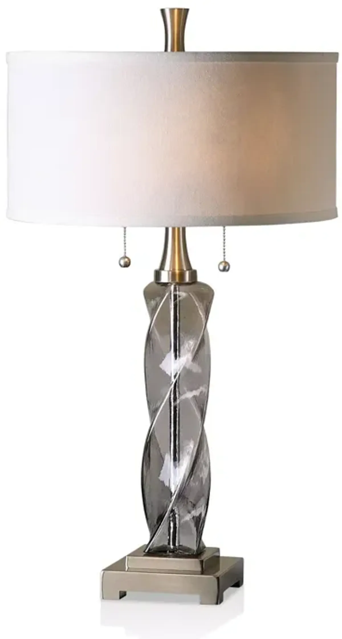 Uttermost Spirano Gray Glass Table Lamp