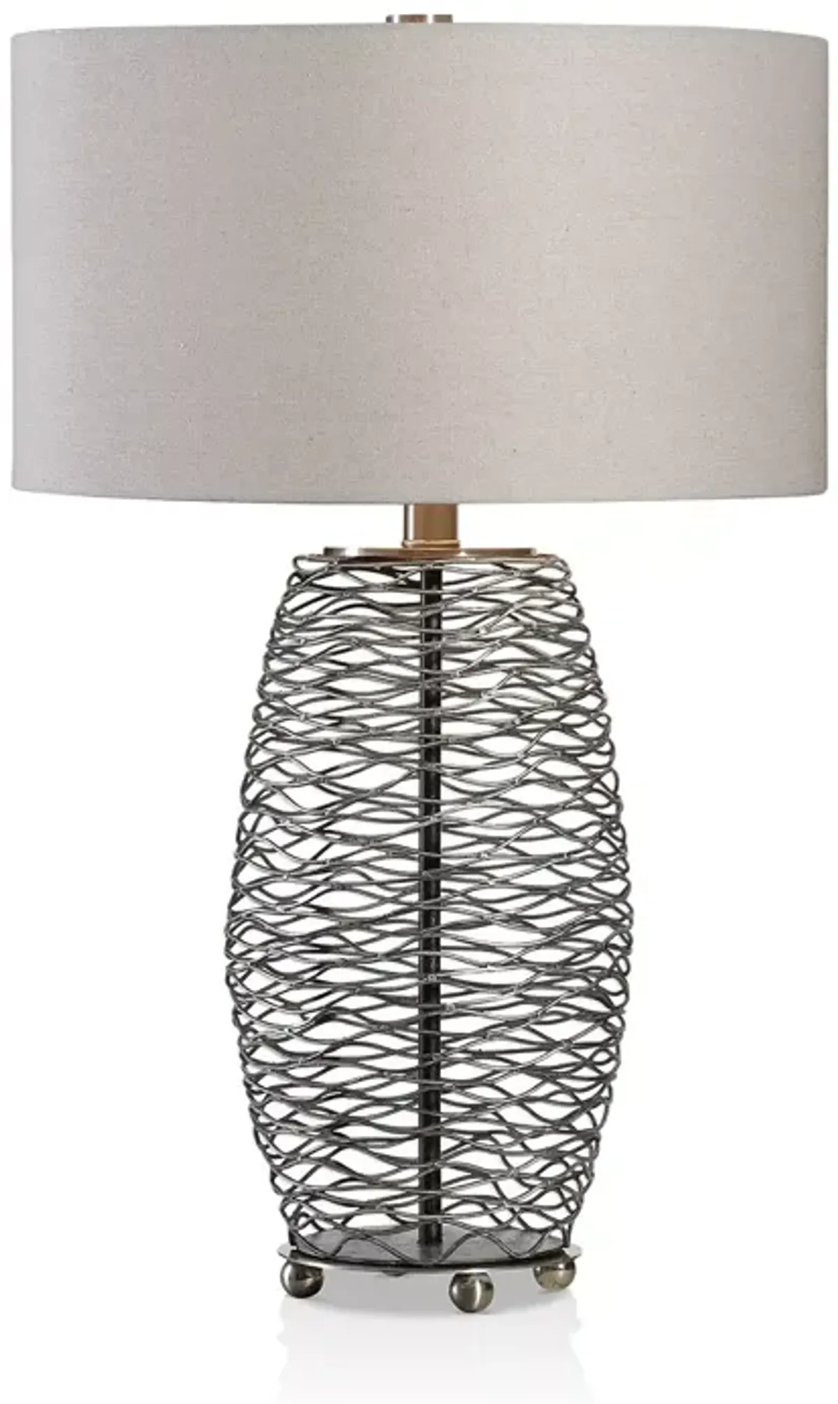 Uttermost Sinuous Wavy Steel Mesh Lamp