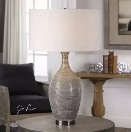 Uttermost Dinah Gray Textured Table Lamp