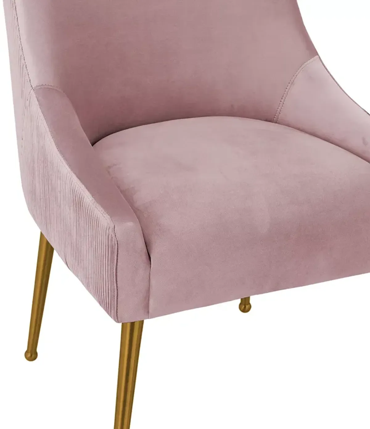 TOV Furniture Beatrix Pleated Mauve Velvet Side Chair