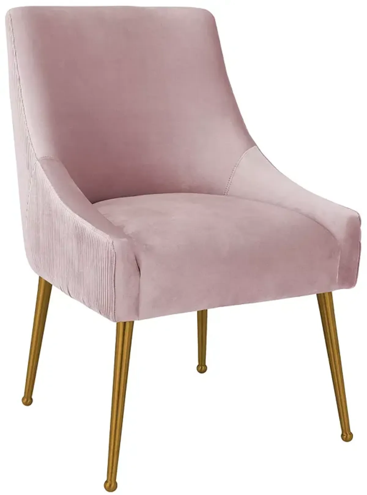 TOV Furniture Beatrix Pleated Mauve Velvet Side Chair