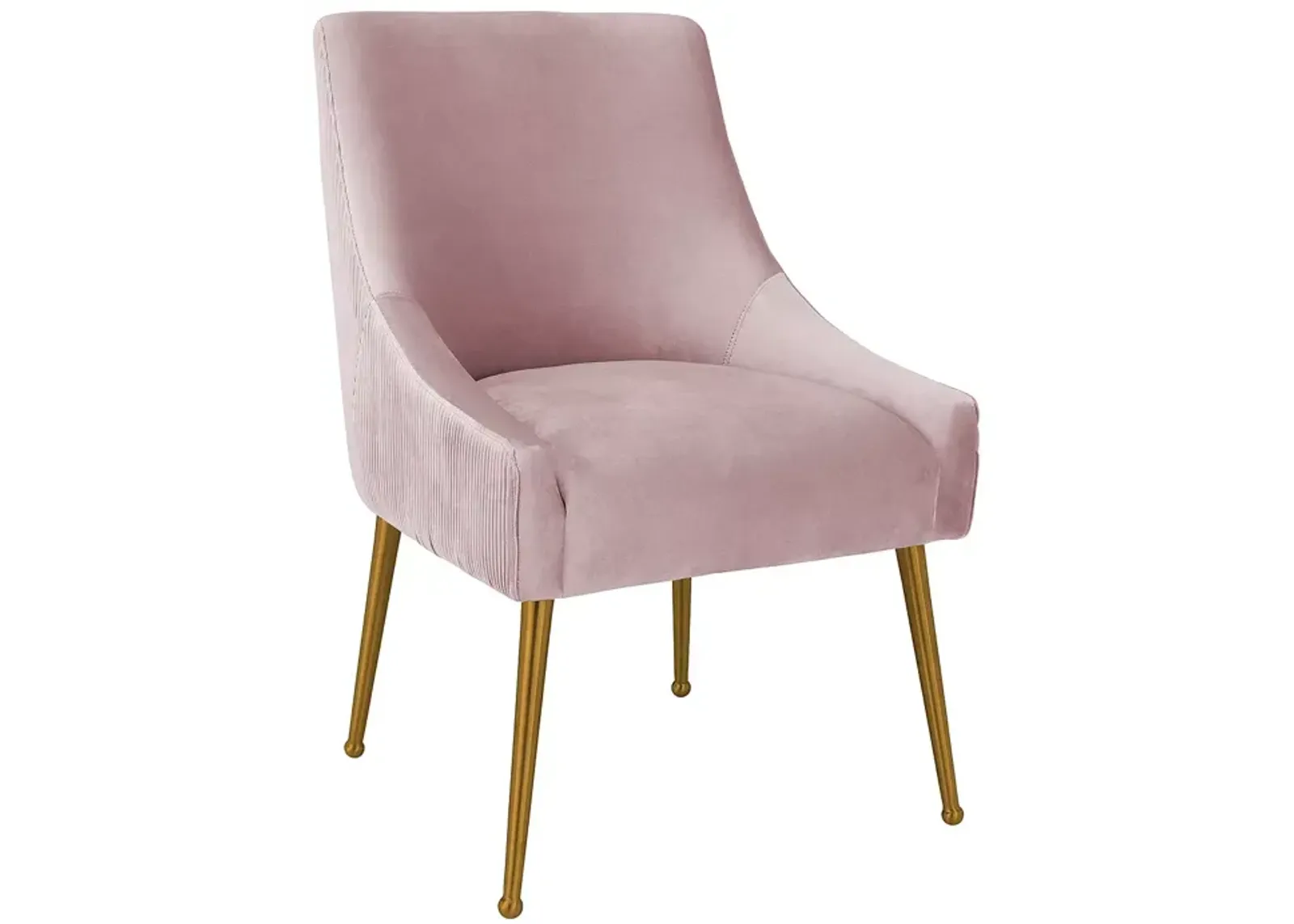 TOV Furniture Beatrix Pleated Mauve Velvet Side Chair