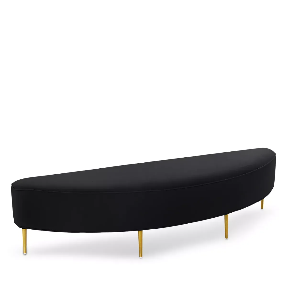 TOV Furniture Bianca Black Velvet King Bench