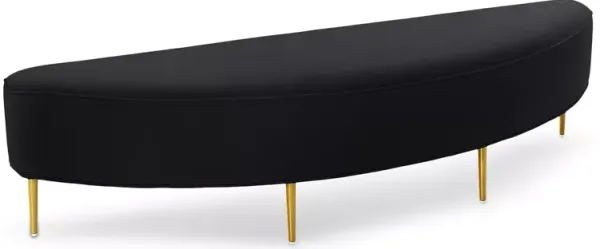 TOV Furniture Bianca Black Velvet King Bench
