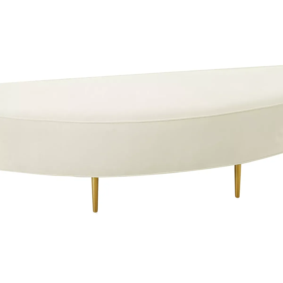 TOV Furniture Bianca Cream Velvet King Bench