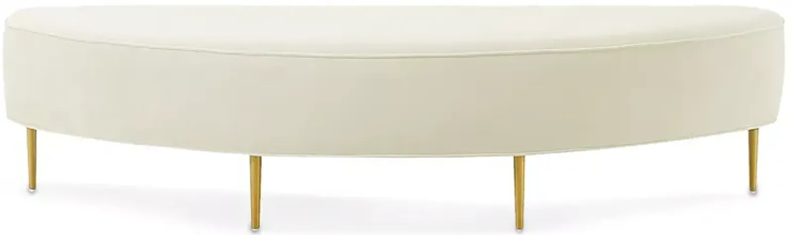 TOV Furniture Bianca Cream Velvet King Bench