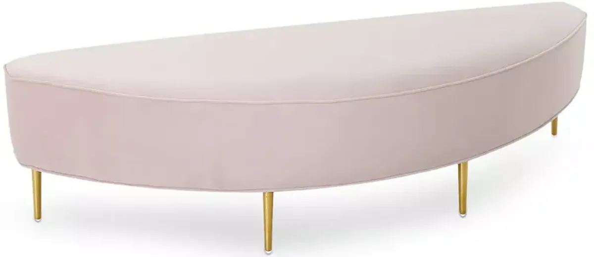 TOV Furniture Bianca Blush Velvet Full Bench