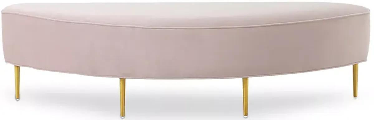 TOV Furniture Bianca Blush Velvet Full Bench