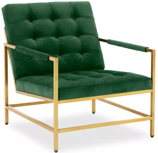 TOV Furniture Van Emerald Green Velvet Accent Chair