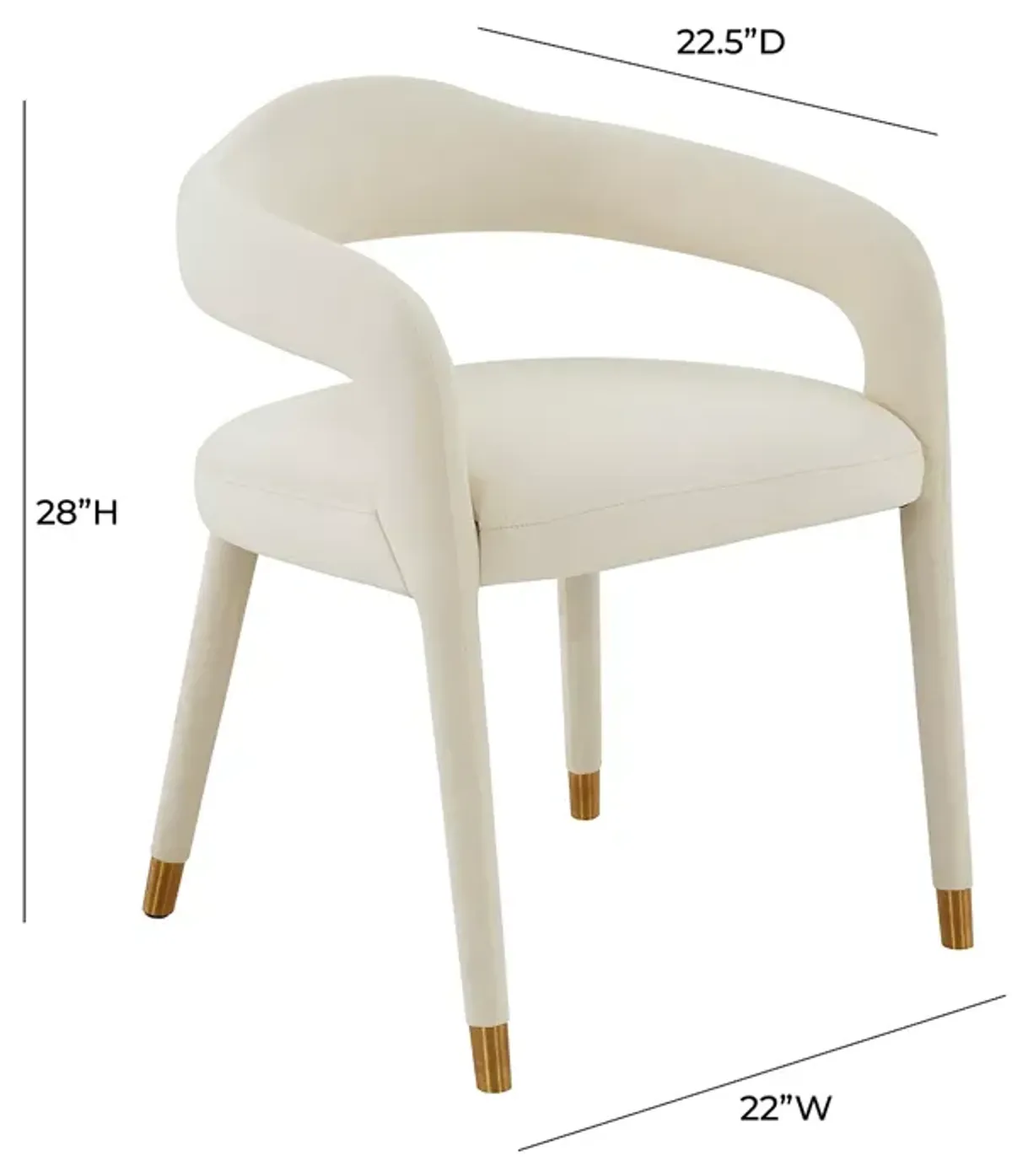 TOV Furniture Lucia Velvet Dining Chair