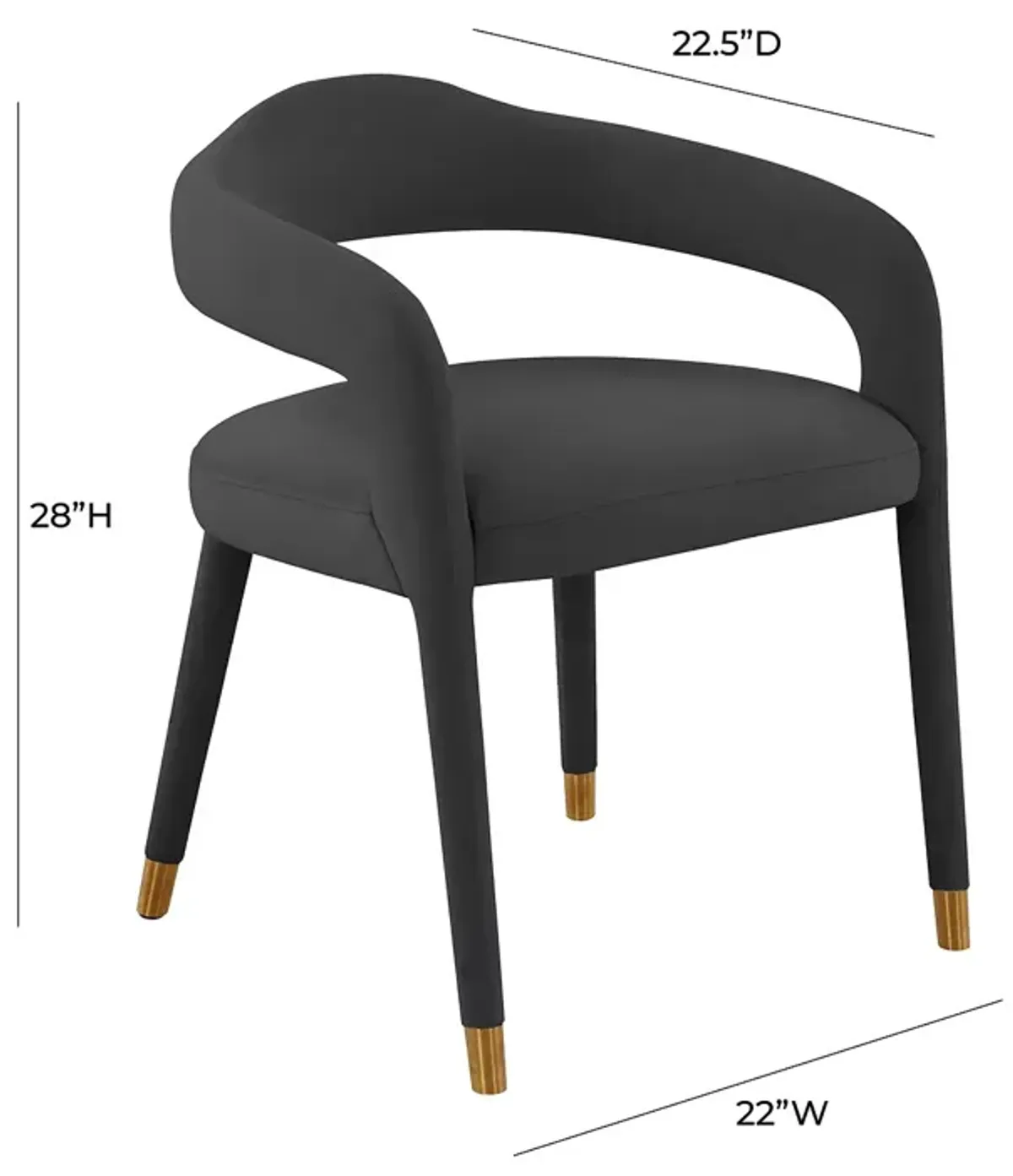 TOV Furniture Lucia Velvet Dining Chair