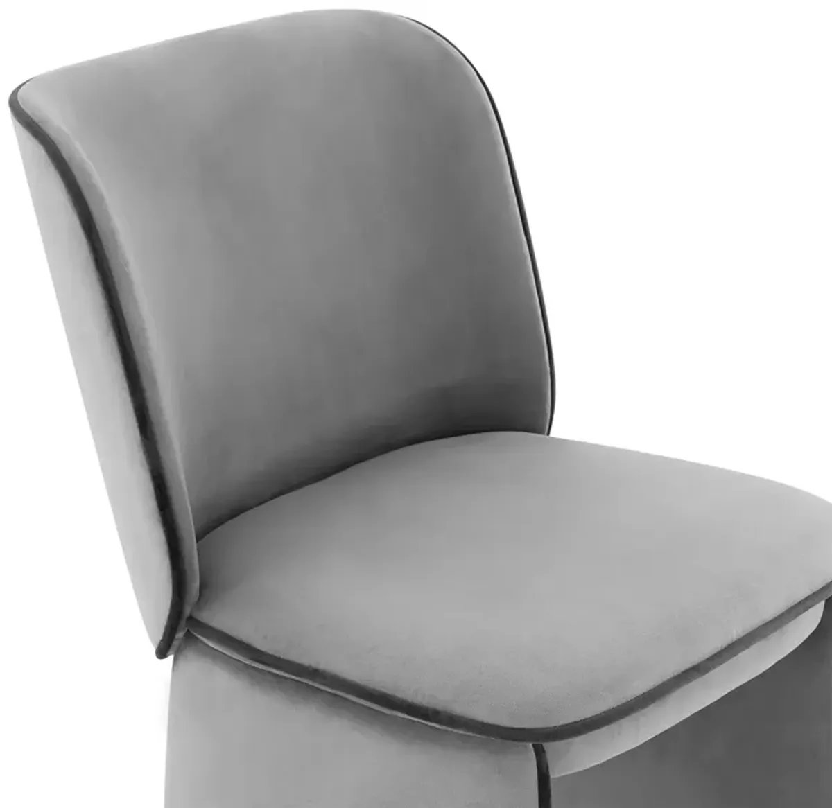 TOV Furniture Kinsley Gray Velvet Dining Chair